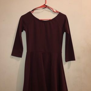Burgundy dress